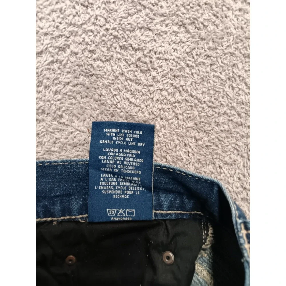 Seven7 Straight Jeans 36x34 Dark Wash Heavy Stitch‎ Western Denim
